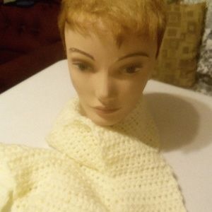 Handmade Light yellow scarf 泥